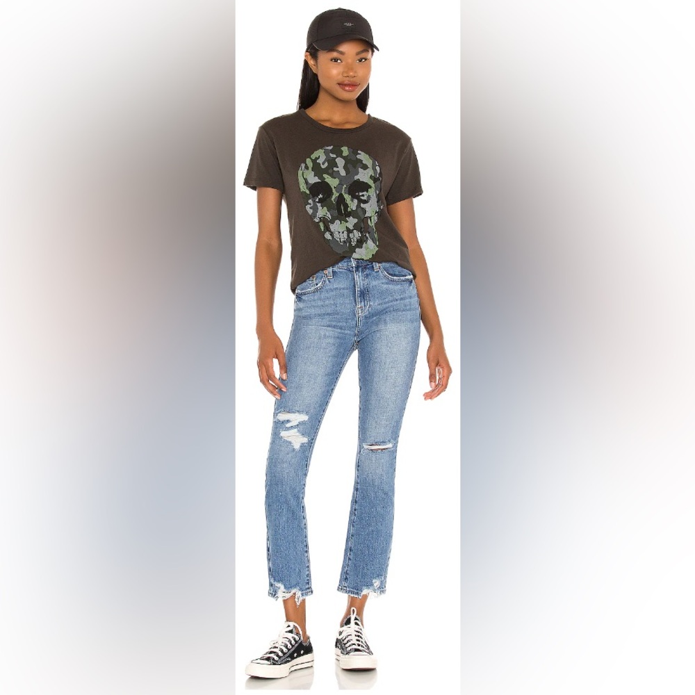 Pistola Lennon High Rise Crop Boot Light Blue Skinny Jeans